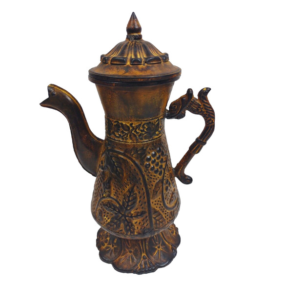 Vintage Style Heavy Metal Rusty Dragon Handled Pitcher 13" Kitchen Garden Atrium - Picture 11 of 11